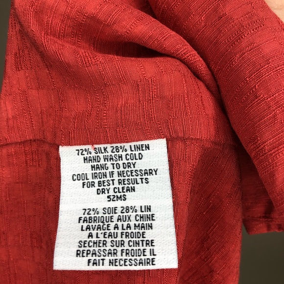 Eileen Fisher Silk and Linen Long Sleeve Duster - Picture 7 of 8